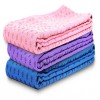 Non Slip/Eco Friendly/Waterproof/Pink/Blue/Purple 3 mm Thick polyester Yoga Towels with Black Bag Packing  